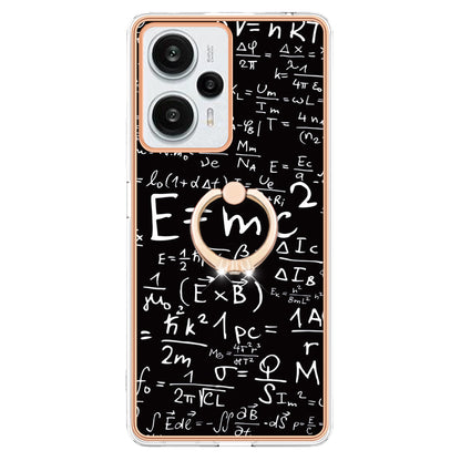 YB IMD Series-20 Style D Electroplated Phone Case for Xiaomi Poco F5 5G / Redmi Note 12 Turbo , IMD 2.0mm TPU Kickstand Back Cover