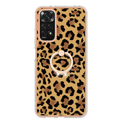 YB IMD Series-20 Style D Electroplated 2.0mm TPU Case for Xiaomi Redmi Note 11S 4G / Note 11 4G (Qualcomm) , IMD Kickstand Protective Phone Cover