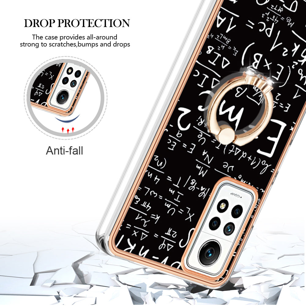 YB IMD Series-20 Style D Kickstand Phone Case for Xiaomi Redmi Note 12 Pro 4G / 11 Pro 5G (Qualcomm) / 11 Pro 4G (MediaTek) / 11 Pro+ 5G (India) / 11E Pro 5G , 2.0mm TPU Cover