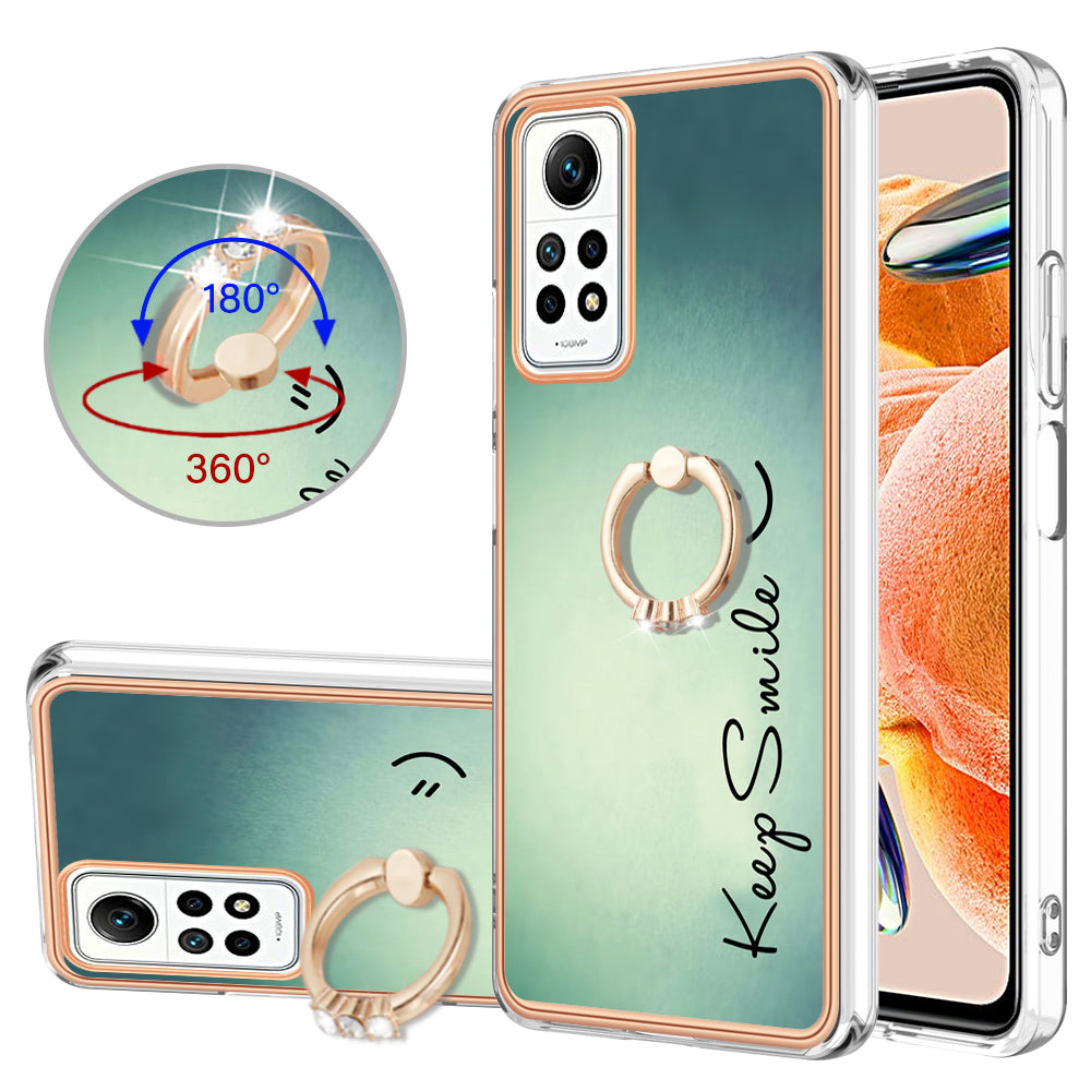 YB IMD Series-20 Style D Kickstand Phone Case for Xiaomi Redmi Note 12 Pro 4G / 11 Pro 5G (Qualcomm) / 11 Pro 4G (MediaTek) / 11 Pro+ 5G (India) / 11E Pro 5G , 2.0mm TPU Cover