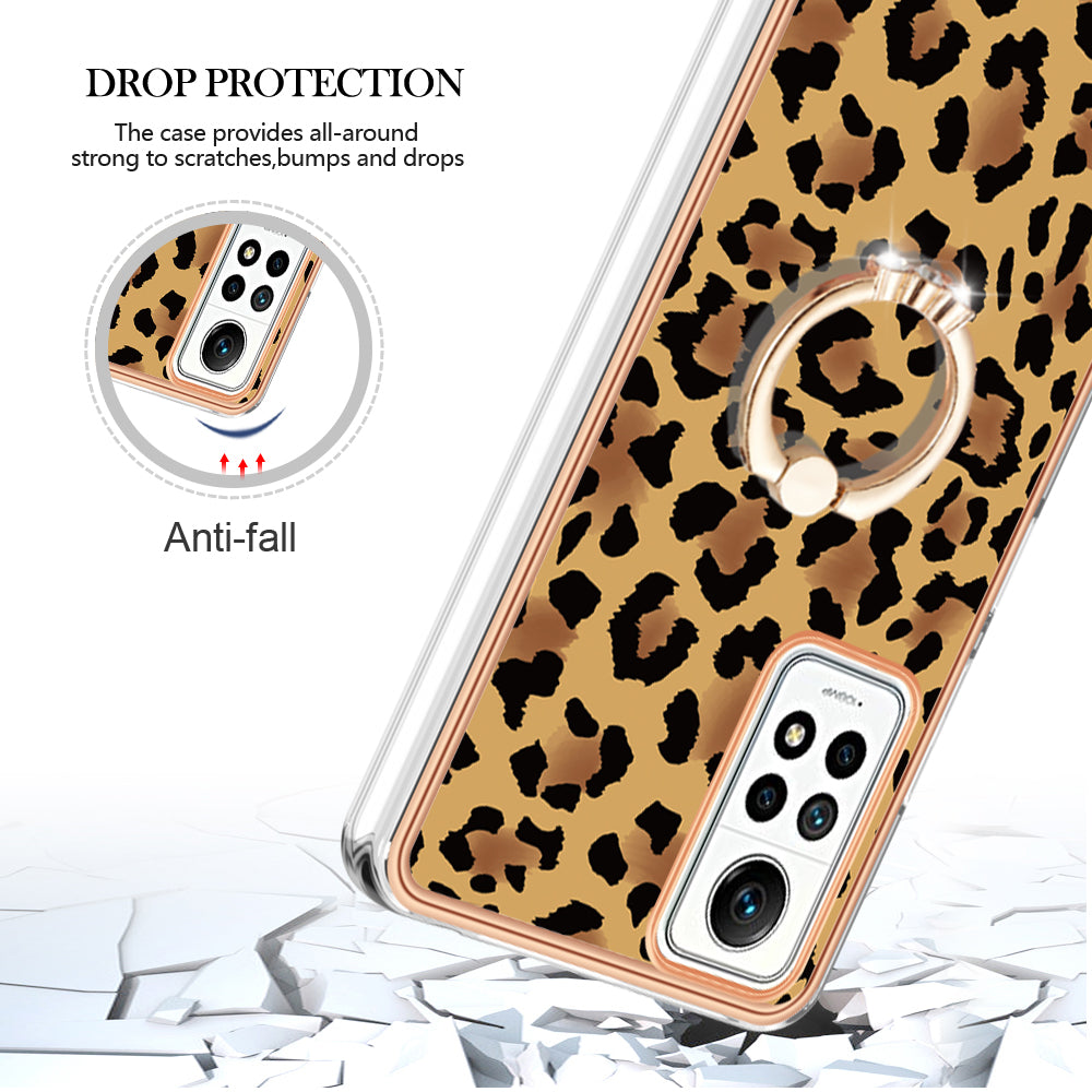YB IMD Series-20 Style D Kickstand Phone Case for Xiaomi Redmi Note 12 Pro 4G / 11 Pro 5G (Qualcomm) / 11 Pro 4G (MediaTek) / 11 Pro+ 5G (India) / 11E Pro 5G , 2.0mm TPU Cover