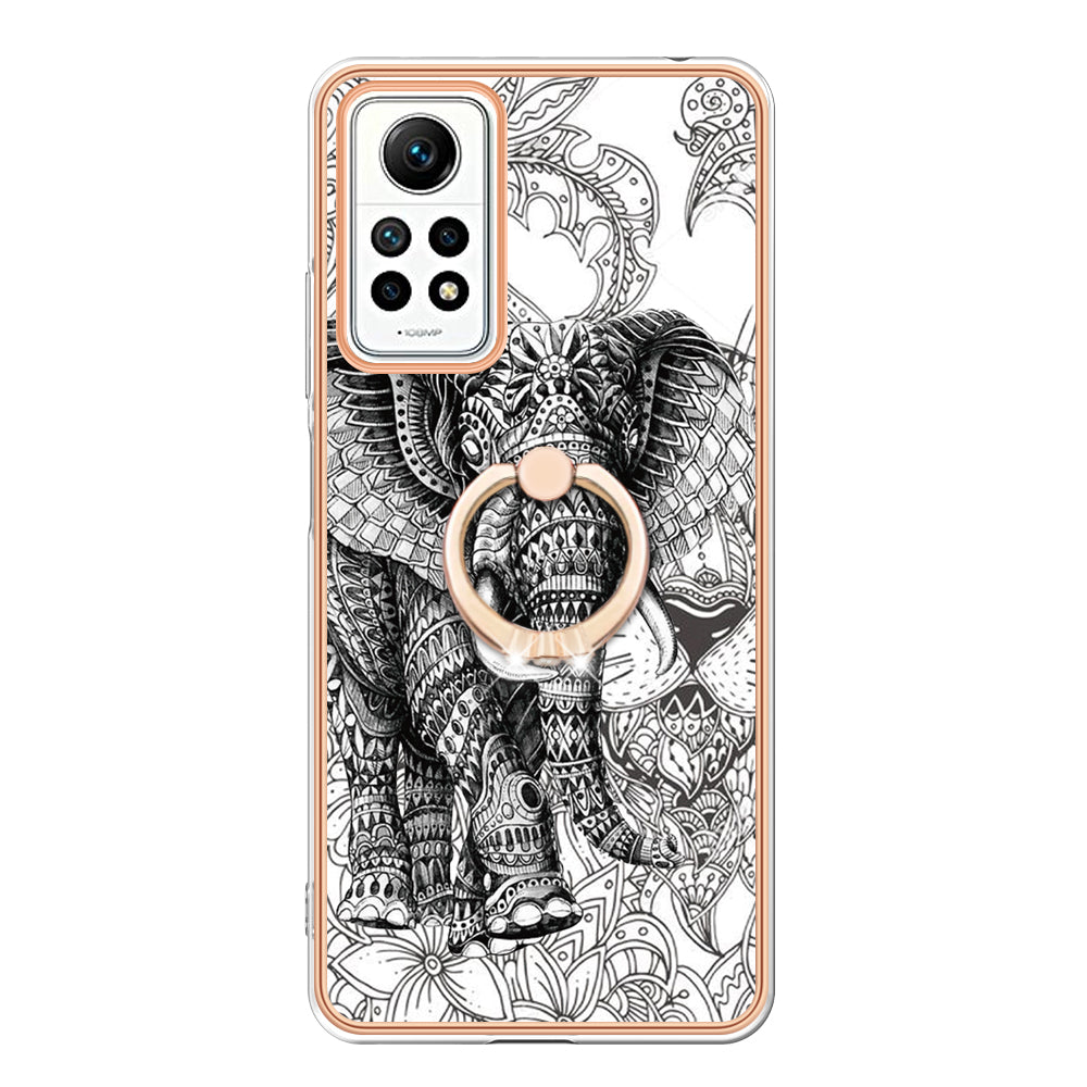 YB IMD Series-20 Style D Kickstand Phone Case for Xiaomi Redmi Note 12 Pro 4G / 11 Pro 5G (Qualcomm) / 11 Pro 4G (MediaTek) / 11 Pro+ 5G (India) / 11E Pro 5G , 2.0mm TPU Cover