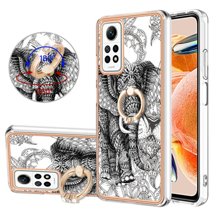 YB IMD Series-20 Style D Kickstand Phone Case for Xiaomi Redmi Note 12 Pro 4G / 11 Pro 5G (Qualcomm) / 11 Pro 4G (MediaTek) / 11 Pro+ 5G (India) / 11E Pro 5G , 2.0mm TPU Cover