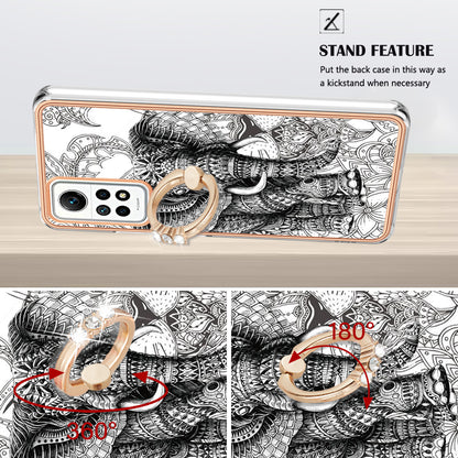 YB IMD Series-20 Style D Kickstand Phone Case for Xiaomi Redmi Note 12 Pro 4G / 11 Pro 5G (Qualcomm) / 11 Pro 4G (MediaTek) / 11 Pro+ 5G (India) / 11E Pro 5G , 2.0mm TPU Cover