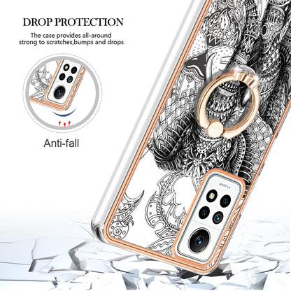 YB IMD Series-20 Style D Kickstand Phone Case for Xiaomi Redmi Note 12 Pro 4G / 11 Pro 5G (Qualcomm) / 11 Pro 4G (MediaTek) / 11 Pro+ 5G (India) / 11E Pro 5G , 2.0mm TPU Cover