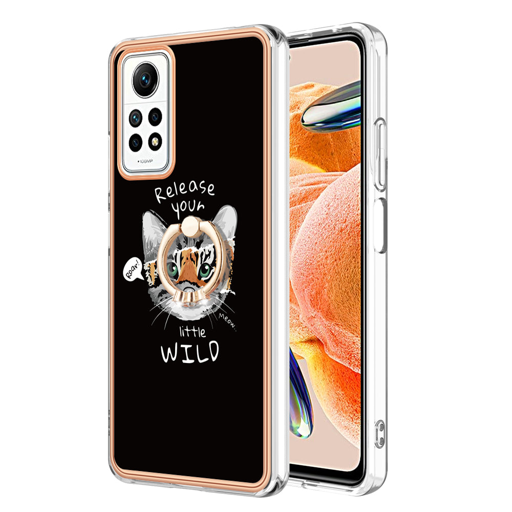 YB IMD Series-20 Style D Kickstand Phone Case for Xiaomi Redmi Note 12 Pro 4G / 11 Pro 5G (Qualcomm) / 11 Pro 4G (MediaTek) / 11 Pro+ 5G (India) / 11E Pro 5G , 2.0mm TPU Cover