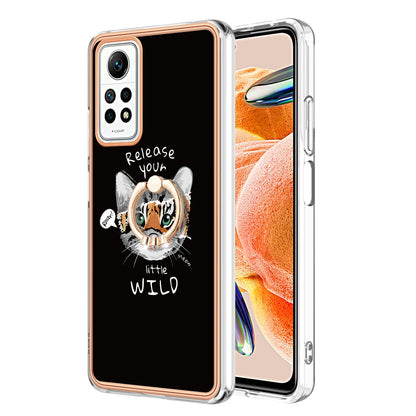 YB IMD Series-20 Style D Kickstand Phone Case for Xiaomi Redmi Note 12 Pro 4G / 11 Pro 5G (Qualcomm) / 11 Pro 4G (MediaTek) / 11 Pro+ 5G (India) / 11E Pro 5G , 2.0mm TPU Cover