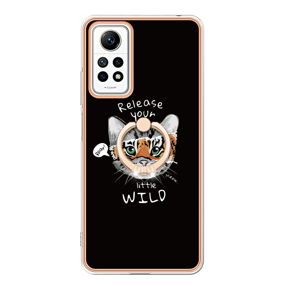 YB IMD Series-20 Style D Kickstand Phone Case for Xiaomi Redmi Note 12 Pro 4G / 11 Pro 5G (Qualcomm) / 11 Pro 4G (MediaTek) / 11 Pro+ 5G (India) / 11E Pro 5G , 2.0mm TPU Cover