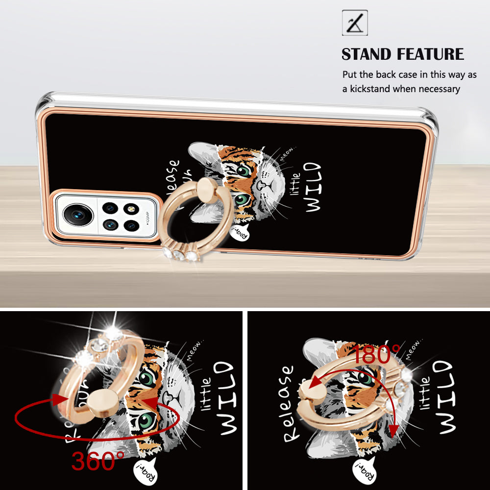 YB IMD Series-20 Style D Kickstand Phone Case for Xiaomi Redmi Note 12 Pro 4G / 11 Pro 5G (Qualcomm) / 11 Pro 4G (MediaTek) / 11 Pro+ 5G (India) / 11E Pro 5G , 2.0mm TPU Cover