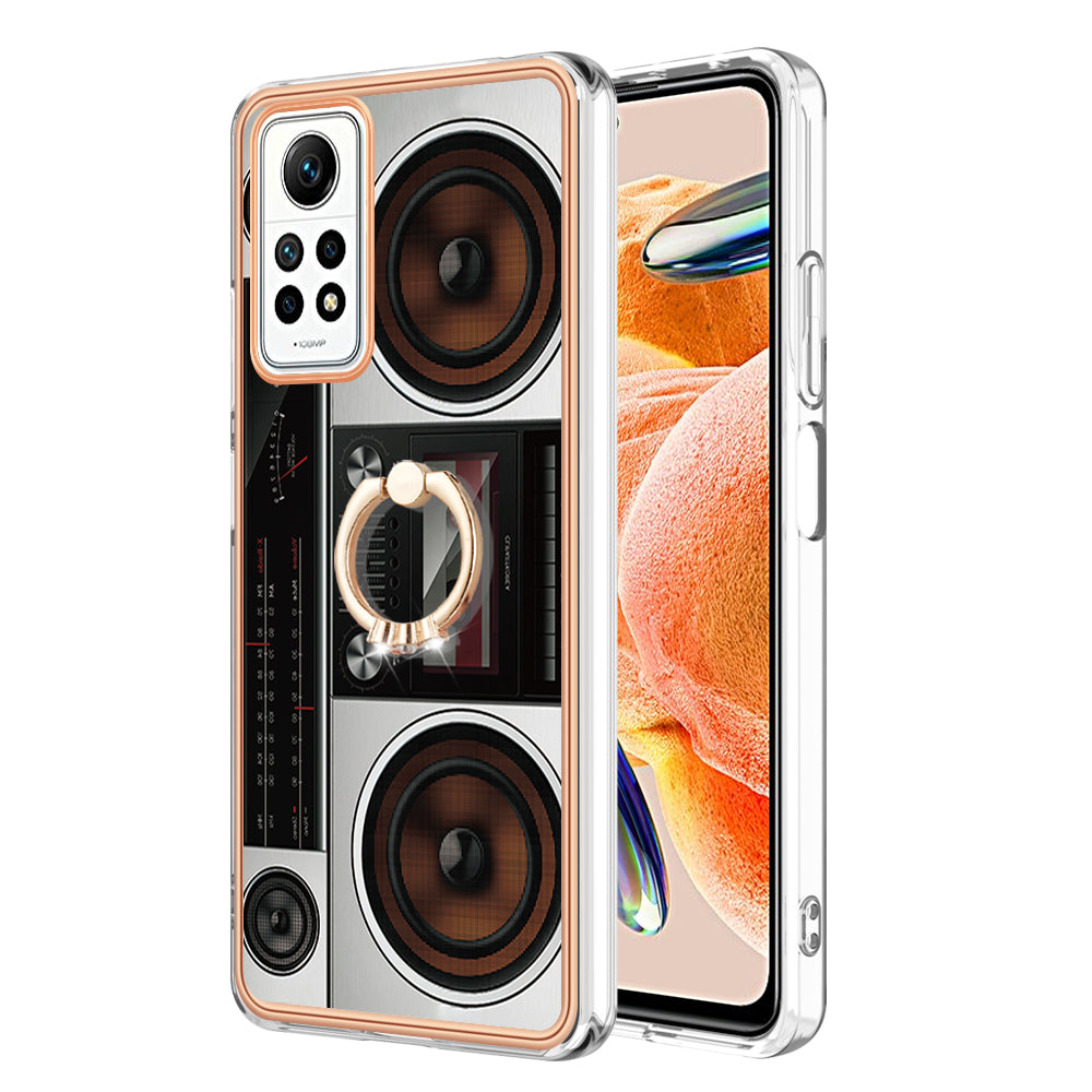 YB IMD Series-20 Style D Kickstand Phone Case for Xiaomi Redmi Note 12 Pro 4G / 11 Pro 5G (Qualcomm) / 11 Pro 4G (MediaTek) / 11 Pro+ 5G (India) / 11E Pro 5G , 2.0mm TPU Cover