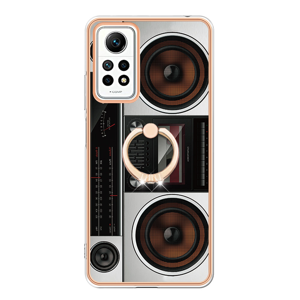 YB IMD Series-20 Style D Kickstand Phone Case for Xiaomi Redmi Note 12 Pro 4G / 11 Pro 5G (Qualcomm) / 11 Pro 4G (MediaTek) / 11 Pro+ 5G (India) / 11E Pro 5G , 2.0mm TPU Cover