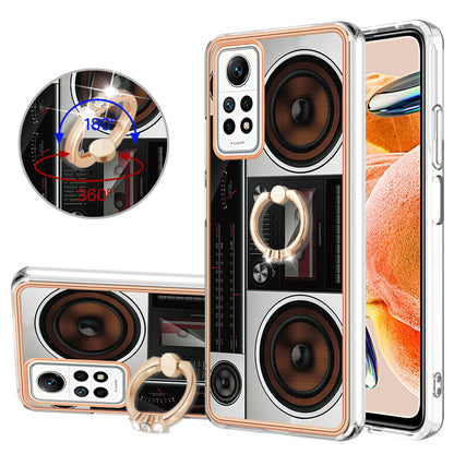 YB IMD Series-20 Style D Kickstand Phone Case for Xiaomi Redmi Note 12 Pro 4G / 11 Pro 5G (Qualcomm) / 11 Pro 4G (MediaTek) / 11 Pro+ 5G (India) / 11E Pro 5G , 2.0mm TPU Cover