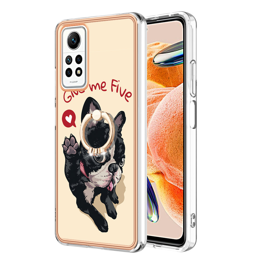 YB IMD Series-20 Style D Kickstand Phone Case for Xiaomi Redmi Note 12 Pro 4G / 11 Pro 5G (Qualcomm) / 11 Pro 4G (MediaTek) / 11 Pro+ 5G (India) / 11E Pro 5G , 2.0mm TPU Cover