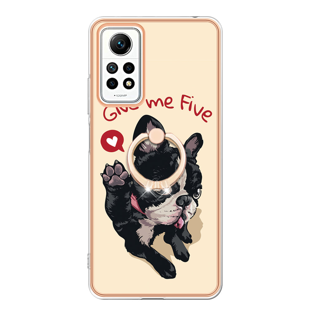 YB IMD Series-20 Style D Kickstand Phone Case for Xiaomi Redmi Note 12 Pro 4G / 11 Pro 5G (Qualcomm) / 11 Pro 4G (MediaTek) / 11 Pro+ 5G (India) / 11E Pro 5G , 2.0mm TPU Cover