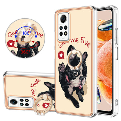 YB IMD Series-20 Style D Kickstand Phone Case for Xiaomi Redmi Note 12 Pro 4G / 11 Pro 5G (Qualcomm) / 11 Pro 4G (MediaTek) / 11 Pro+ 5G (India) / 11E Pro 5G , 2.0mm TPU Cover