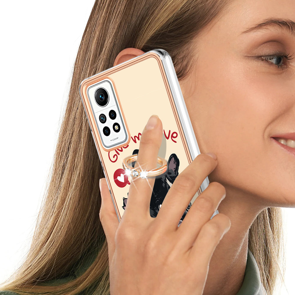 YB IMD Series-20 Style D Kickstand Phone Case for Xiaomi Redmi Note 12 Pro 4G / 11 Pro 5G (Qualcomm) / 11 Pro 4G (MediaTek) / 11 Pro+ 5G (India) / 11E Pro 5G , 2.0mm TPU Cover