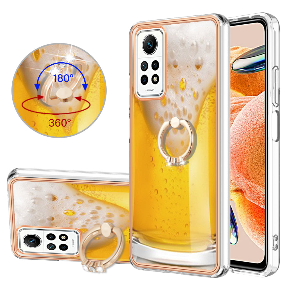 YB IMD Series-20 Style D Kickstand Phone Case for Xiaomi Redmi Note 12 Pro 4G / 11 Pro 5G (Qualcomm) / 11 Pro 4G (MediaTek) / 11 Pro+ 5G (India) / 11E Pro 5G , 2.0mm TPU Cover