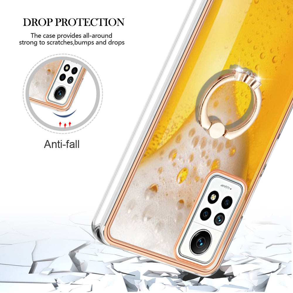YB IMD Series-20 Style D Kickstand Phone Case for Xiaomi Redmi Note 12 Pro 4G / 11 Pro 5G (Qualcomm) / 11 Pro 4G (MediaTek) / 11 Pro+ 5G (India) / 11E Pro 5G , 2.0mm TPU Cover