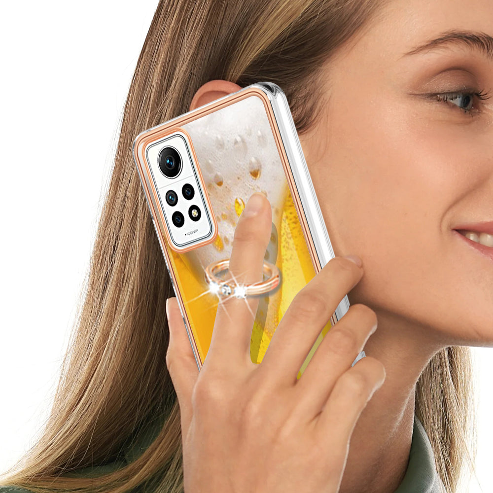 YB IMD Series-20 Style D Kickstand Phone Case for Xiaomi Redmi Note 12 Pro 4G / 11 Pro 5G (Qualcomm) / 11 Pro 4G (MediaTek) / 11 Pro+ 5G (India) / 11E Pro 5G , 2.0mm TPU Cover