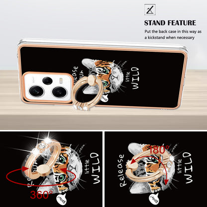YB IMD Series-20 Style D Kickstand Electroplated Case for Xiaomi Redmi Note 12 Pro 5G / Note 12 Pro Speed 5G / Poco X5 Pro 5G , 2.0mm TPU IMD Phone Cover