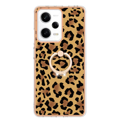 YB IMD Series-20 Style D Kickstand Electroplated Case for Xiaomi Redmi Note 12 Pro 5G / Note 12 Pro Speed 5G / Poco X5 Pro 5G , 2.0mm TPU IMD Phone Cover
