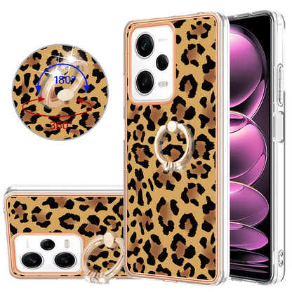YB IMD Series-20 Style D Kickstand Electroplated Case for Xiaomi Redmi Note 12 Pro 5G / Note 12 Pro Speed 5G / Poco X5 Pro 5G , 2.0mm TPU IMD Phone Cover