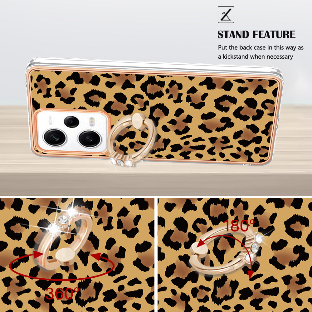 YB IMD Series-20 Style D Kickstand Electroplated Case for Xiaomi Redmi Note 12 Pro 5G / Note 12 Pro Speed 5G / Poco X5 Pro 5G , 2.0mm TPU IMD Phone Cover