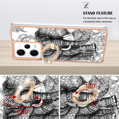 YB IMD Series-20 Style D Kickstand Electroplated Case for Xiaomi Redmi Note 12 Pro 5G / Note 12 Pro Speed 5G / Poco X5 Pro 5G , 2.0mm TPU IMD Phone Cover