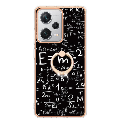 YB IMD Series-20 Style D For Xiaomi Redmi Note 12 Pro+ 5G 2.0mm TPU Anti-Scratch Case Electroplated IMD Kickstand Phone Cover