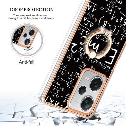 YB IMD Series-20 Style D For Xiaomi Redmi Note 12 Pro+ 5G 2.0mm TPU Anti-Scratch Case Electroplated IMD Kickstand Phone Cover