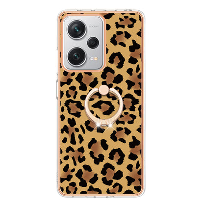 YB IMD Series-20 Style D For Xiaomi Redmi Note 12 Pro+ 5G 2.0mm TPU Anti-Scratch Case Electroplated IMD Kickstand Phone Cover