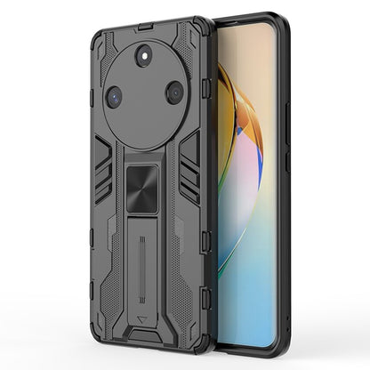 For Honor X50 Foldable Kickstand Phone Cover Hard PC + Soft TPU Anti-drop Protective Case
