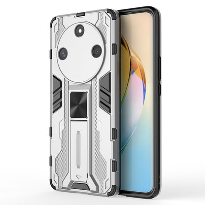 For Honor X50 Foldable Kickstand Phone Cover Hard PC + Soft TPU Anti-drop Protective Case