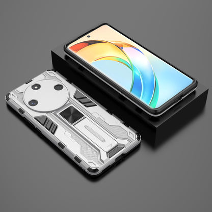 For Honor X50 Foldable Kickstand Phone Cover Hard PC + Soft TPU Anti-drop Protective Case
