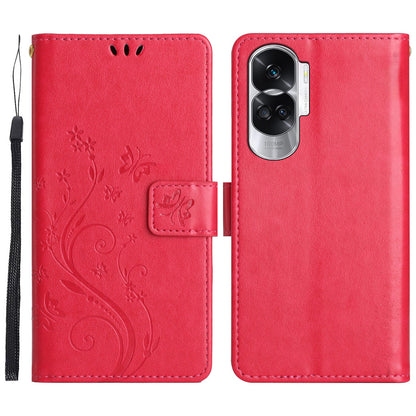 For Honor 90 Lite 5G / X50i 5G PU Leather Wallet Cover Butterfly Imprinted Stand Phone Case