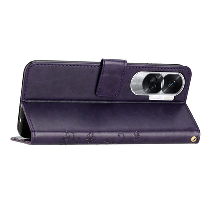 For Honor 90 Lite 5G / X50i 5G PU Leather Wallet Cover Butterfly Imprinted Stand Phone Case