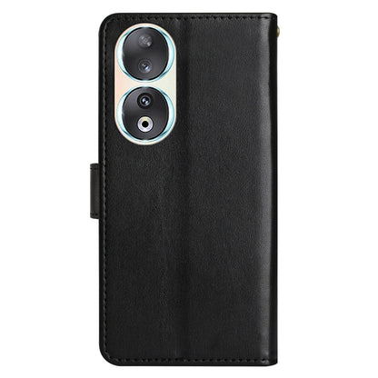 For Honor 90 PU Leather Wallet Cover Drop-proof Butterfly Imprinted Flip Stand Phone Case