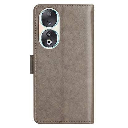 For Honor 90 PU Leather Wallet Cover Drop-proof Butterfly Imprinted Flip Stand Phone Case