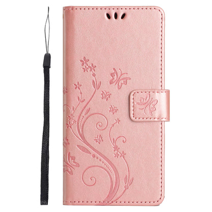 For Honor 90 PU Leather Wallet Cover Drop-proof Butterfly Imprinted Flip Stand Phone Case