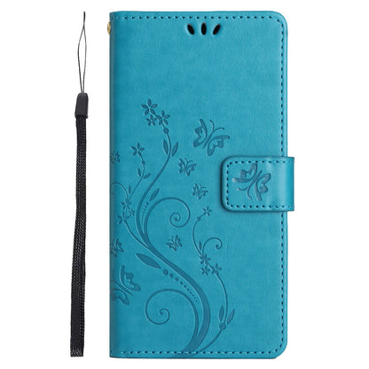 For Honor 90 PU Leather Wallet Cover Drop-proof Butterfly Imprinted Flip Stand Phone Case