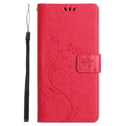 For Honor 90 PU Leather Wallet Cover Drop-proof Butterfly Imprinted Flip Stand Phone Case