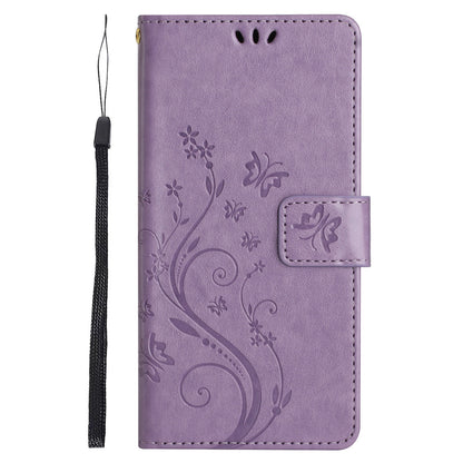 For Honor 90 PU Leather Wallet Cover Drop-proof Butterfly Imprinted Flip Stand Phone Case