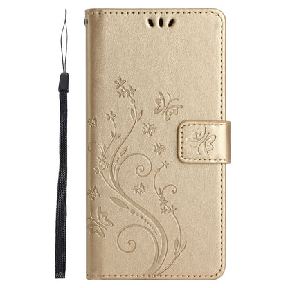 For Honor 90 PU Leather Wallet Cover Drop-proof Butterfly Imprinted Flip Stand Phone Case