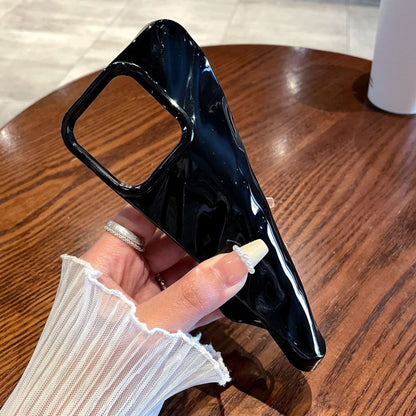 Simple Style Wave Pattern Slim Case for iPhone 15 Protective Soft TPU Phone Cover