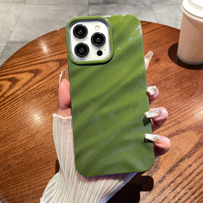 Simple Style Wave Pattern Slim Case for iPhone 15 Protective Soft TPU Phone Cover