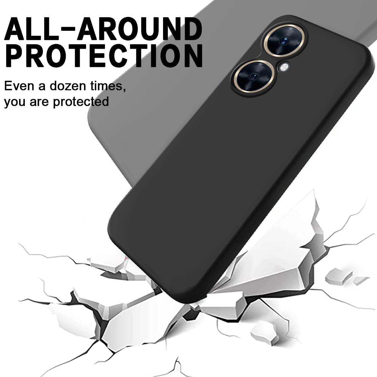 For Huawei Nova 11i Cell Phone Case Liquid Silicone+Soft Lining Anti-scratch Back Cover