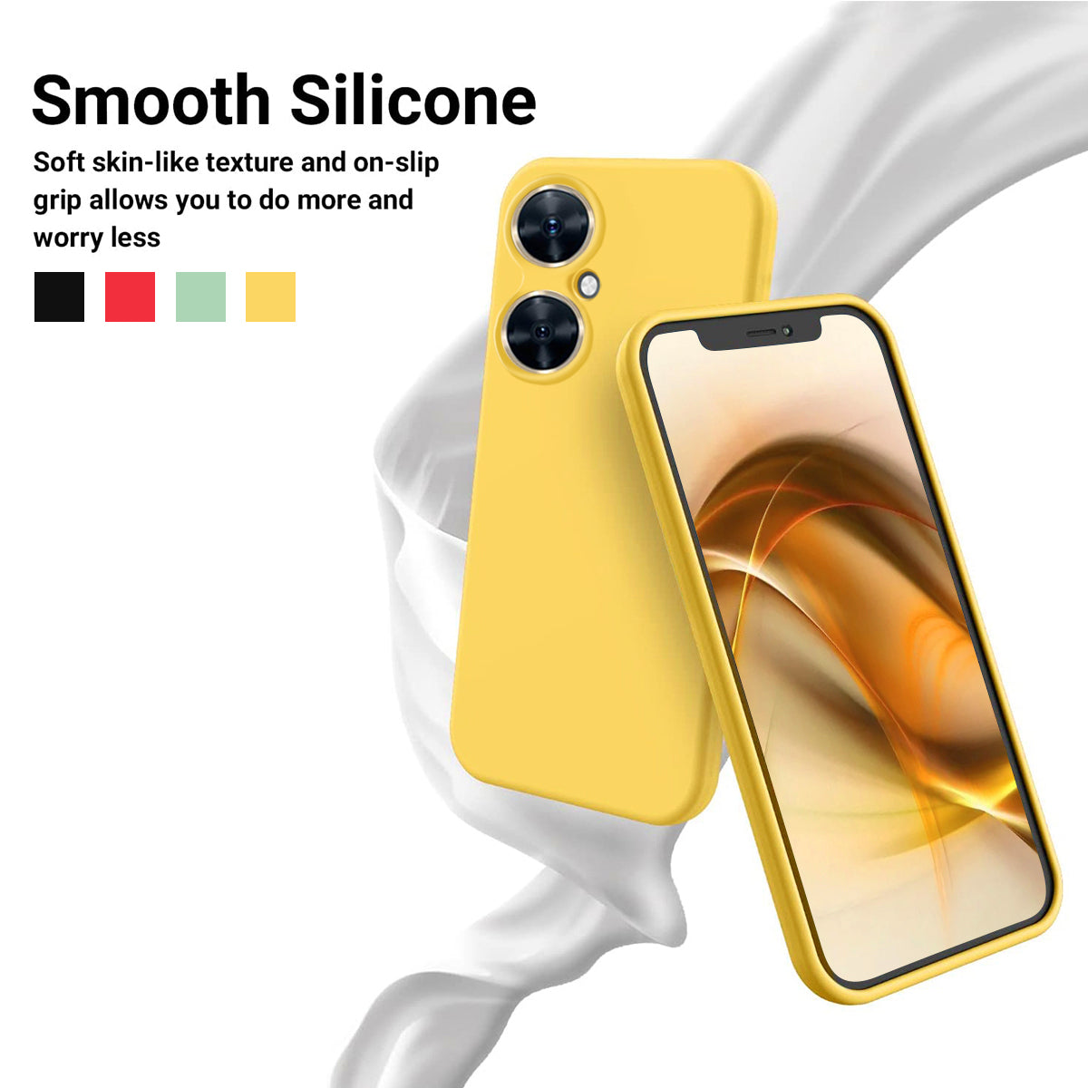 For Huawei Nova 11i Cell Phone Case Liquid Silicone+Soft Lining Anti-scratch Back Cover