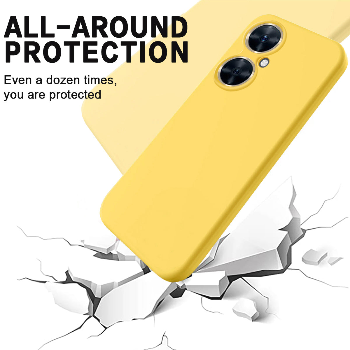 For Huawei Nova 11i Cell Phone Case Liquid Silicone+Soft Lining Anti-scratch Back Cover