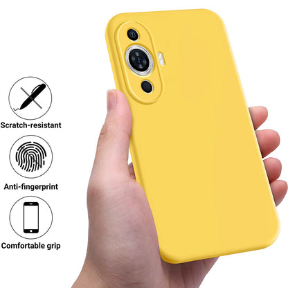 For Huawei nova 11 Liquid Silicone Drop-proof Case Soft Lining Anti-scratch Phone Cover