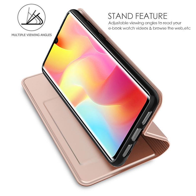 For Huawei Mate 60 Pro Protective Phone Case Card Slot TPU+PU Leather Folio Flip Cover with Stand